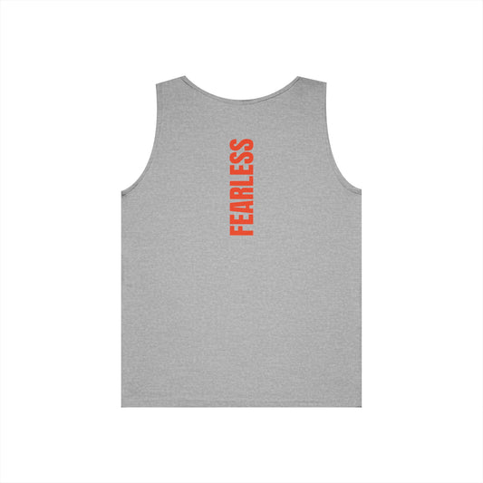 Fearless Unisex Cotton Tank Top (back print)